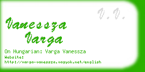 vanessza varga business card